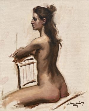 Seated female nude