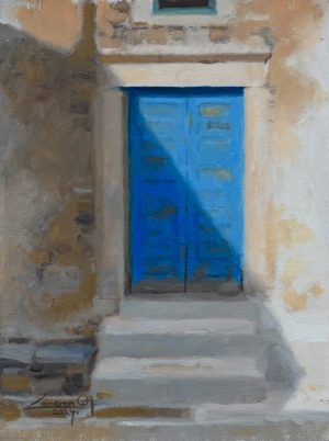 Blue Door in Naxos Old Town